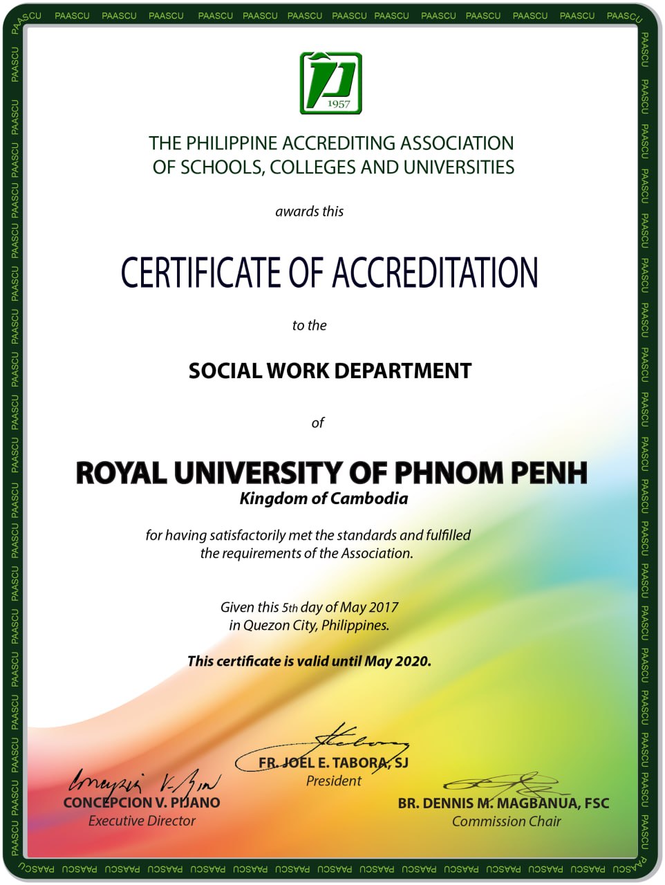 AUN-QA RUPP Banner - Social Work